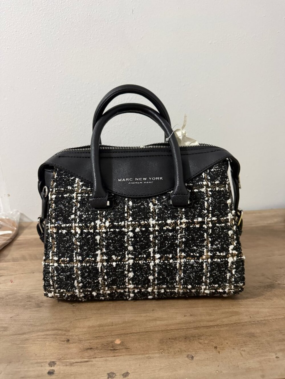 NWT Marc New York Black Tweed Satchel 🖤